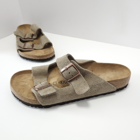 Birkenstock Other - Birkenstock Arizona Mens Suede Leather Sandals Size 11 EU 44 NWOB